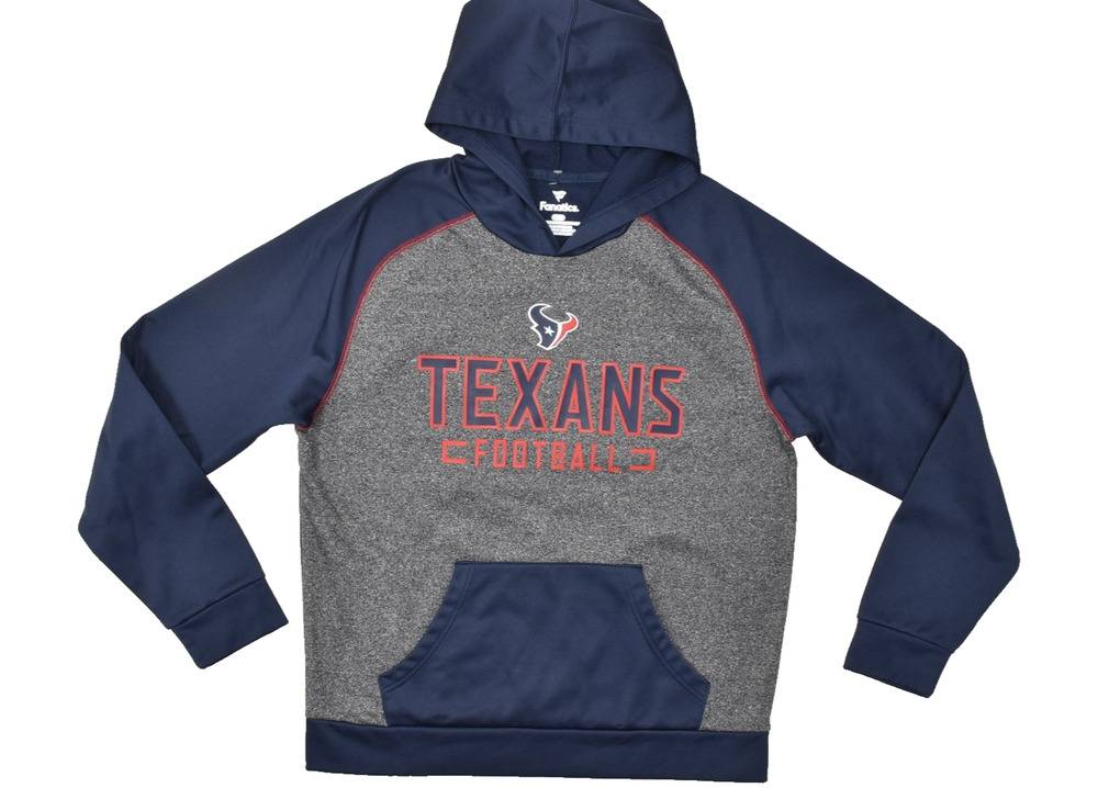 Fanatics Houston Texans Men's Blue Gray Pullover Hoodie Regular Size M Football